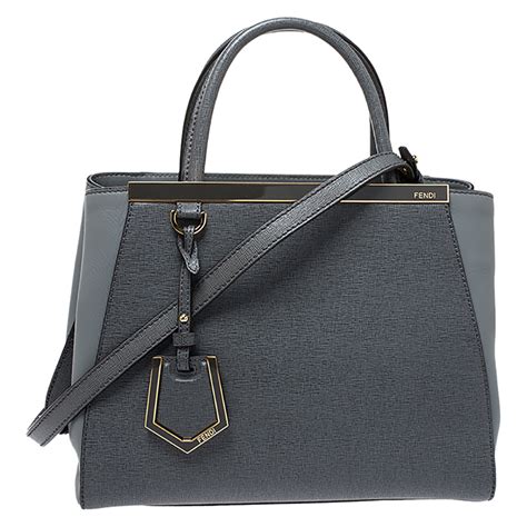 grey fendi tote|fendi denim tote.